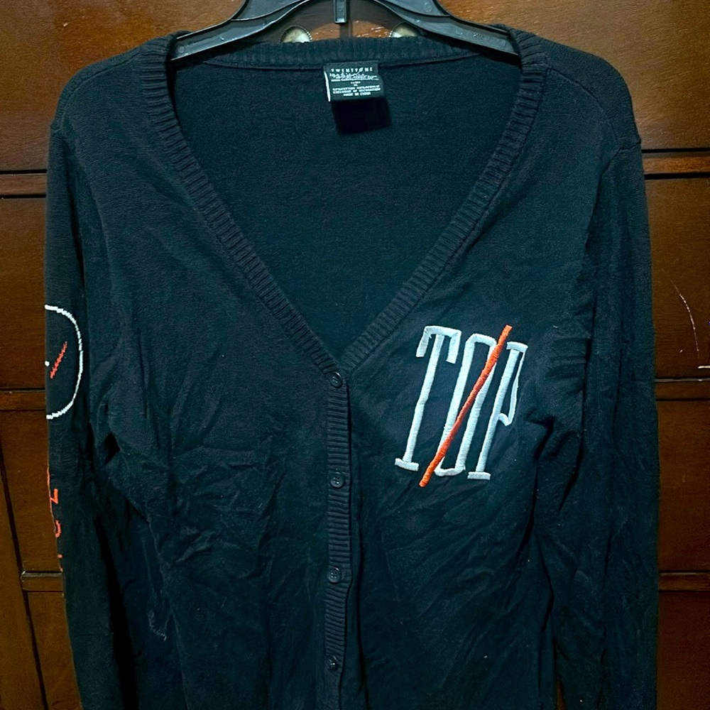 Unisex Black Twenty One Pilot cardigan